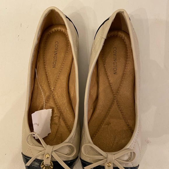 Covington Shoes Covington Tan Quilted Ballet Flats 6 New Poshmark